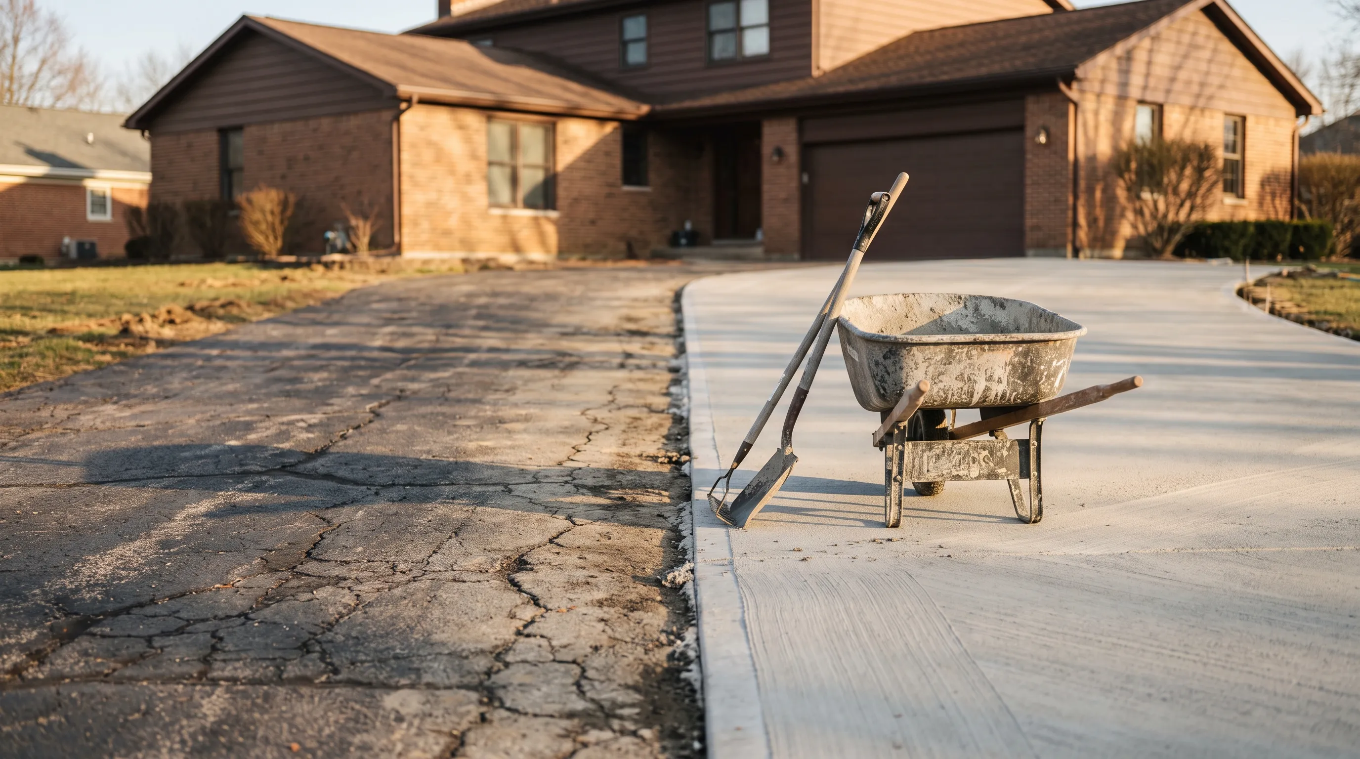 Recent concrete repair work in Hunt Club, Ottawa